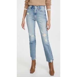 Mother High Blue Cotton Waisted Rider Skimp Denim Jean Size 31